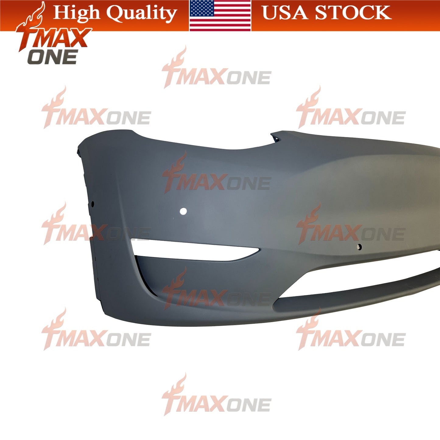 Tmaxone Front Bumper With Primer With Sensor Model Tesla Model Y 2020-24 1493736-S0-A - Image 4