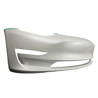 OEM Tesla Model 3 2020-23 Front Bumper Pearl White Without Parking Assist Brackets