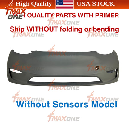 Tmaxone Front Bumper With Primer Without Sensor Model for Tesla Model Y 1493736-S0-C - Image 1