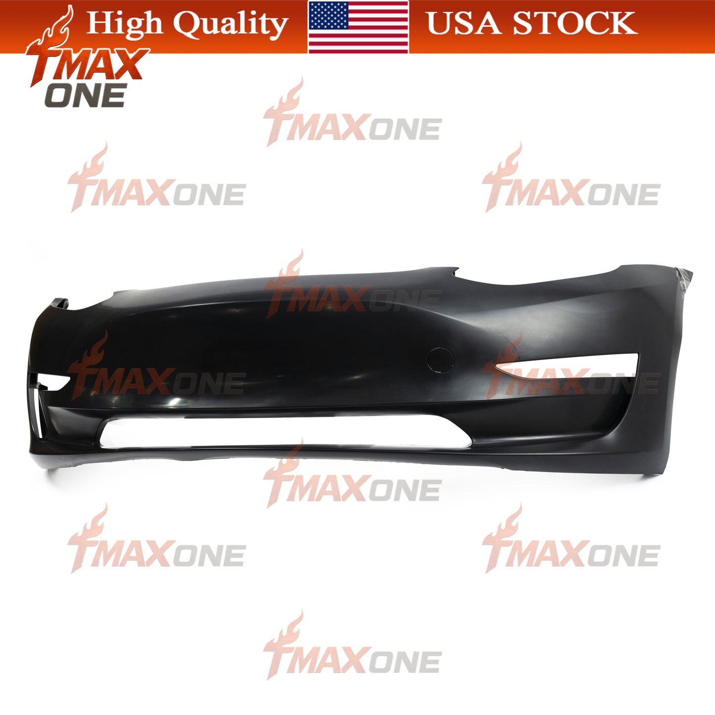 Tmaxone Front Bumper Fascia Unpainted Without Parking Assist Brackets for Tesla Model 3 2017-2023 1916699-S0-A 1084168-S0-E - Image 3