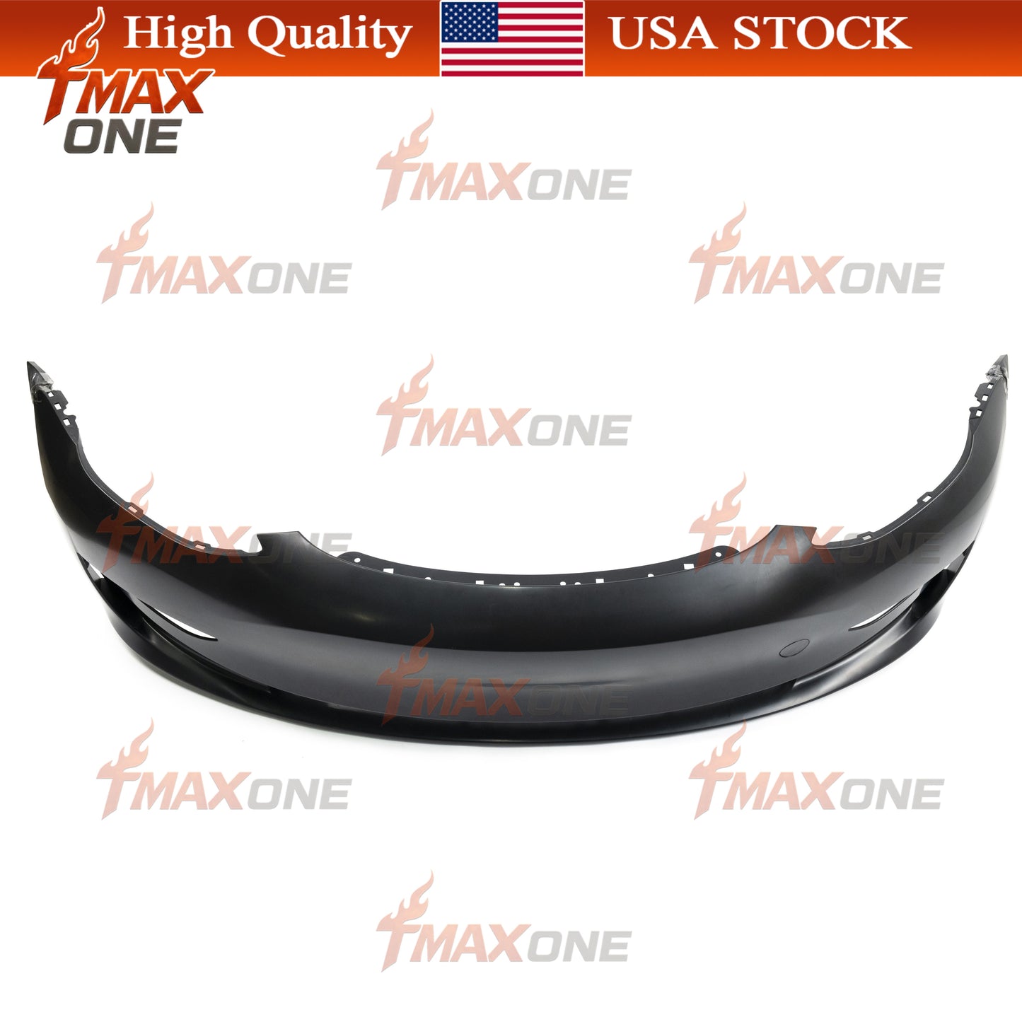 Tmaxone Front Bumper Fascia Unpainted Without Parking Assist Brackets for Tesla Model 3 2017-2023 1916699-S0-A 1084168-S0-E - Image 4