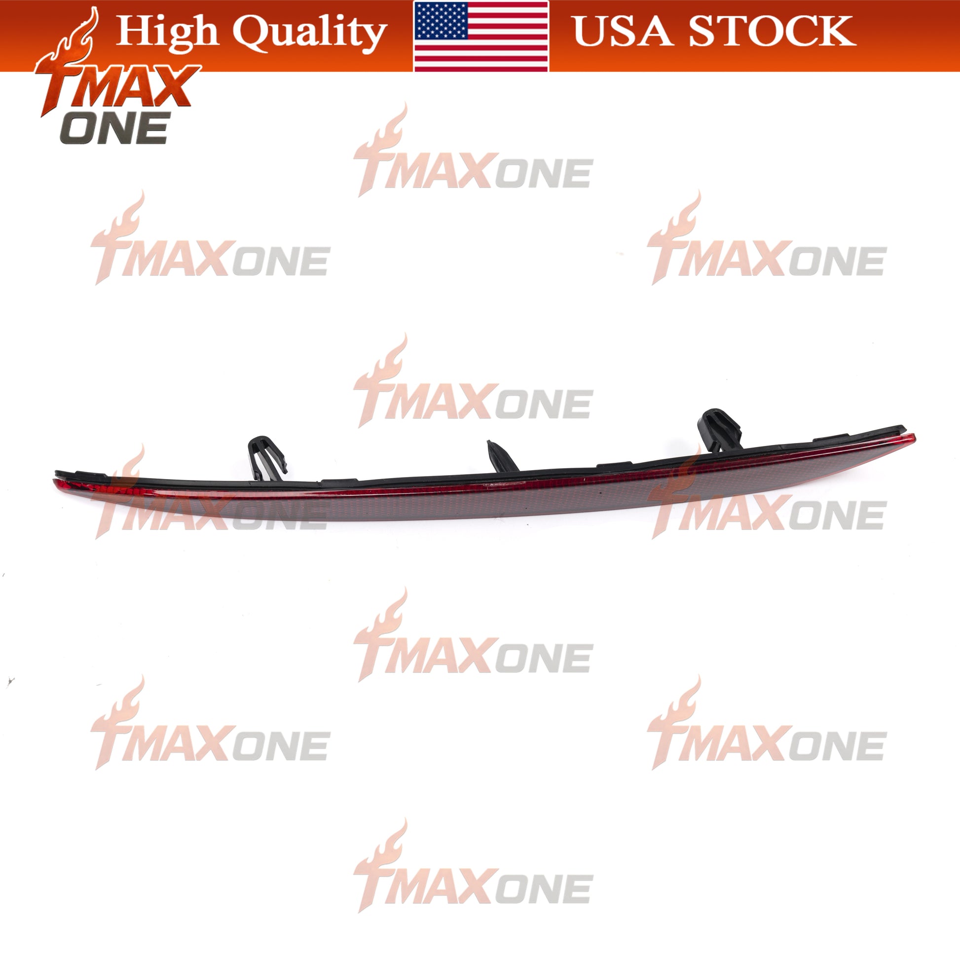 Tmaxone Rear Bumper Reflector Light Red Lens Left Driver Side for Tesla Model 3 2017-2023 1077406-00-F - Image 2