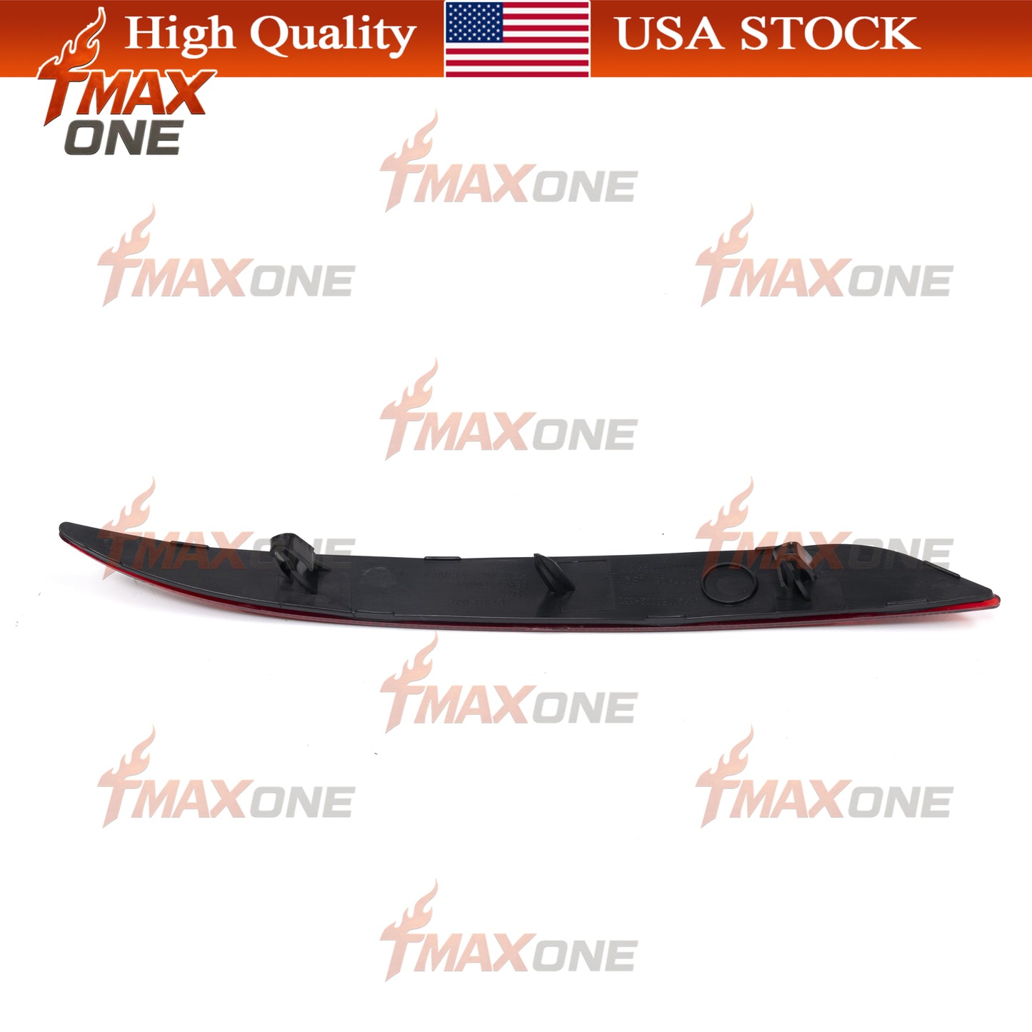 Tmaxone Rear Bumper Reflector Light Red Lens Left Driver Side for Tesla Model 3 2017-2023 1077406-00-F - Image 3