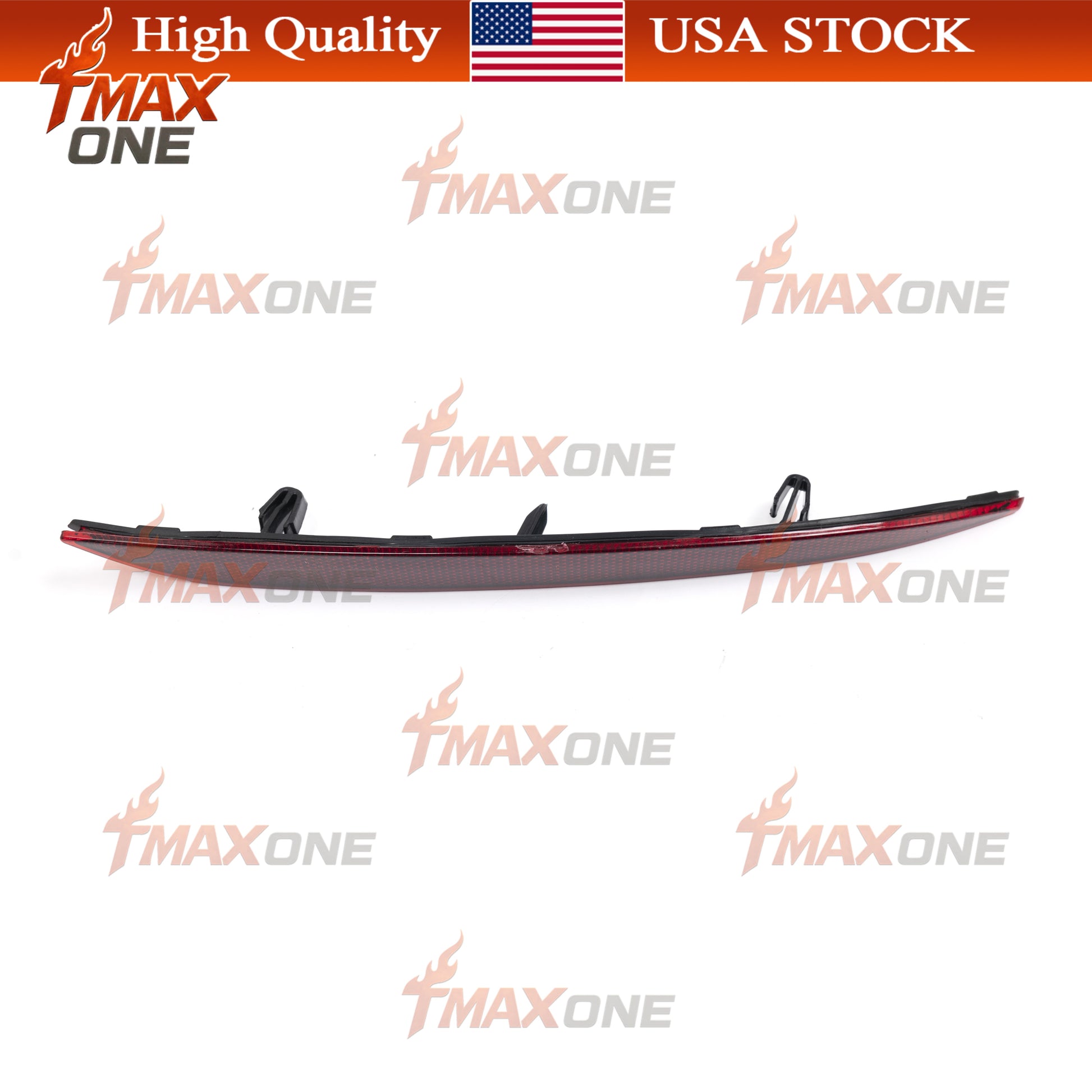 Tmaxone Rear Bumper Reflector Light Red Lens Right Passenger Side for Tesla Model 3 2017-2023 1077407-00-F - Image 2